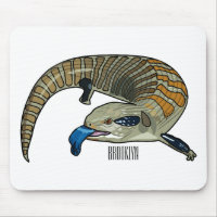 Blue-tongued skink cartoon illustration
