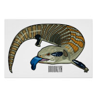 Blue-tongued skink cartoon illustration