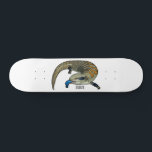 Blue-tongued skink cartoon illustration skateboard<br><div class="desc">Blue-tongued skink cartoon illustration</div>