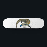 Blue-tongued skink cartoon illustration skateboard<br><div class="desc">Blue-tongued skink cartoon illustration</div>