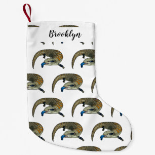 Blue-tongued skink cartoon illustration small christmas stocking