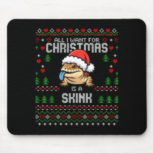 Blue Tongued Skink Christmas Ugly Xmas Sweater Her Mouse Mat
