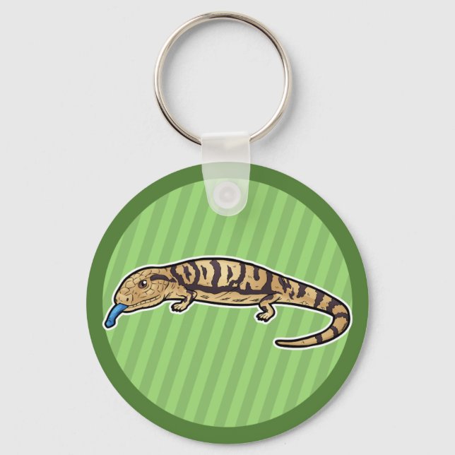 Blue Tongued Skink Key Ring (Front)