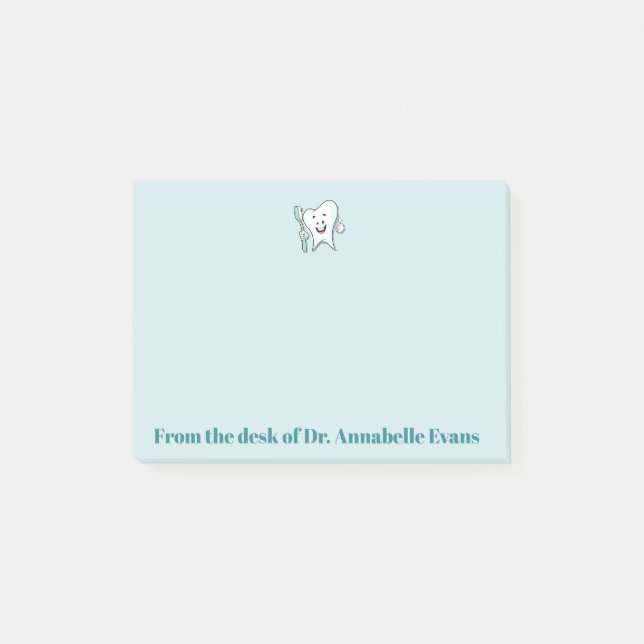 Blue Tooth and Brush Post-it Notes (Front)
