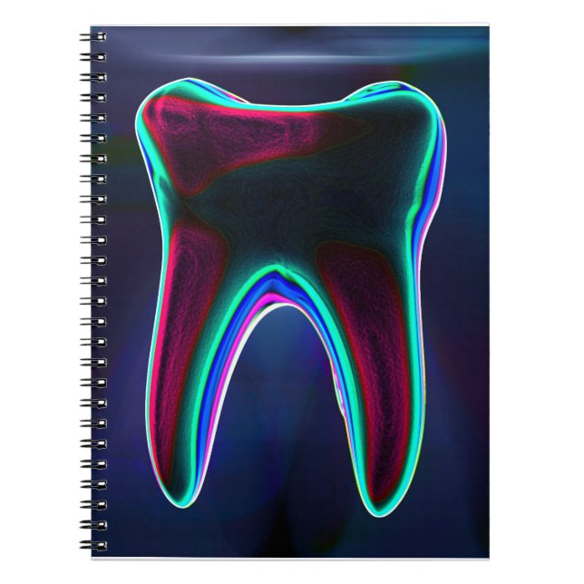 Blue Tooth Dentist Orthodontist Notebook (Front)