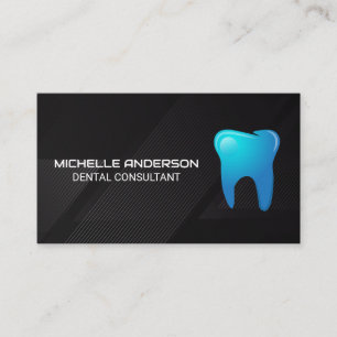 Blue Tooth Logo   Dental  Business Card