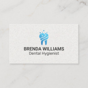 Blue Tooth Sparkle Icon   Dental Business Card
