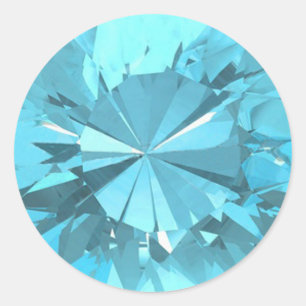 Blue Topaz 3 Classic Round Sticker