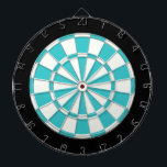 Blue Topaz Black And White Dartboard<br><div class="desc">Blue Topaz Black And White Dart Board</div>