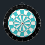 Blue Topaz Black And White Dartboard<br><div class="desc">Blue Topaz Black And White Dart Board</div>