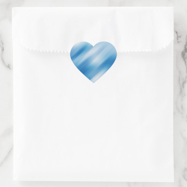 Blue topaz heart sticker (Bag)