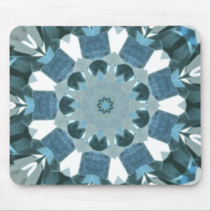 Blue Topaz Kaleidoscope Mouse Mat