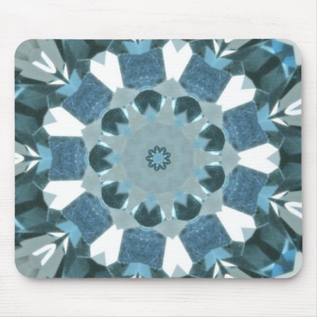 Blue Topaz Kaleidoscope Mouse Mat (Front)