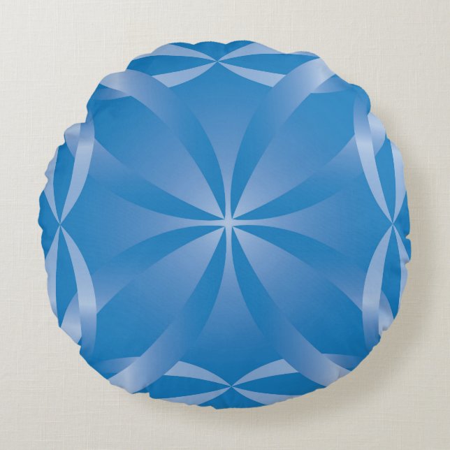 blue topaz pattern round cushion (Front)