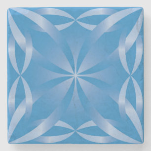 blue topaz pattern stone coaster