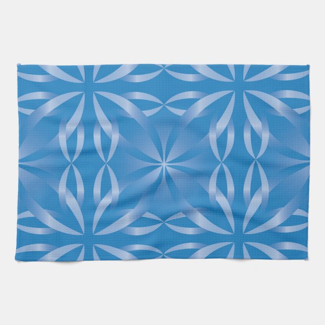 blue topaz pattern tea towel (Horizontal)