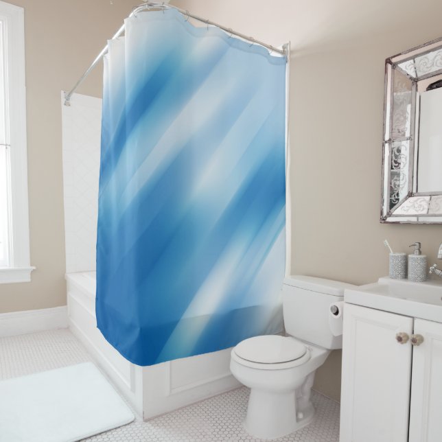 Blue topaz shower curtain (In Situ)