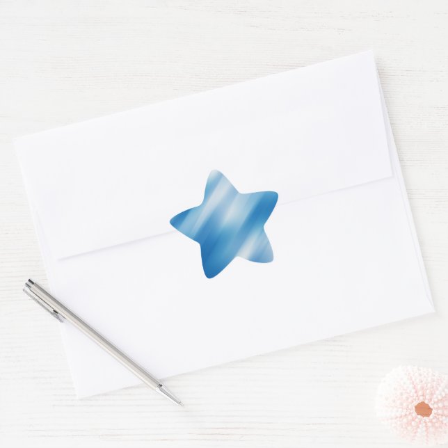 Blue topaz star sticker (Envelope)