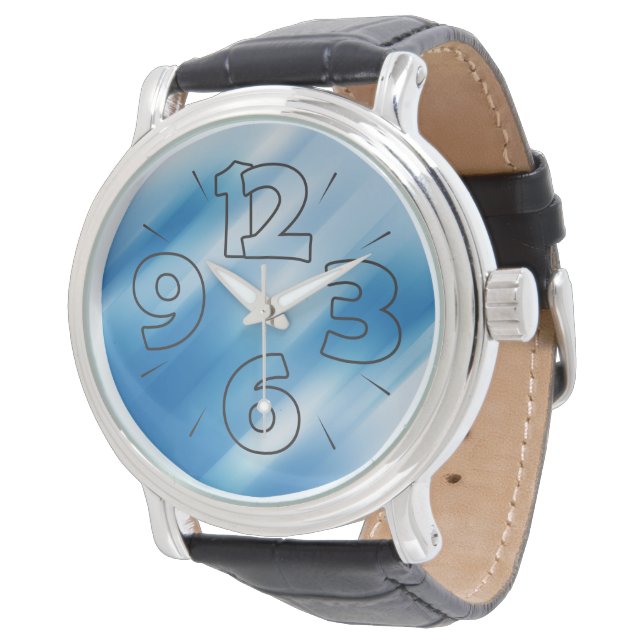 Blue topaz watch (Angled)