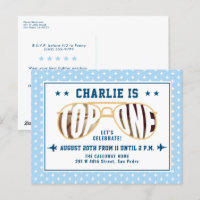 Blue TopOne Fighter Pilot Themed First Birthday
