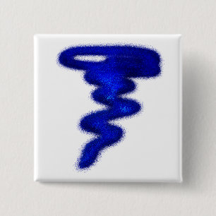 Blue Tornado 15 Cm Square Badge