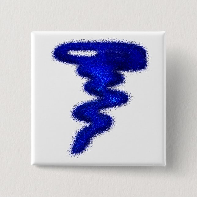 Blue Tornado 15 Cm Square Badge (Front)