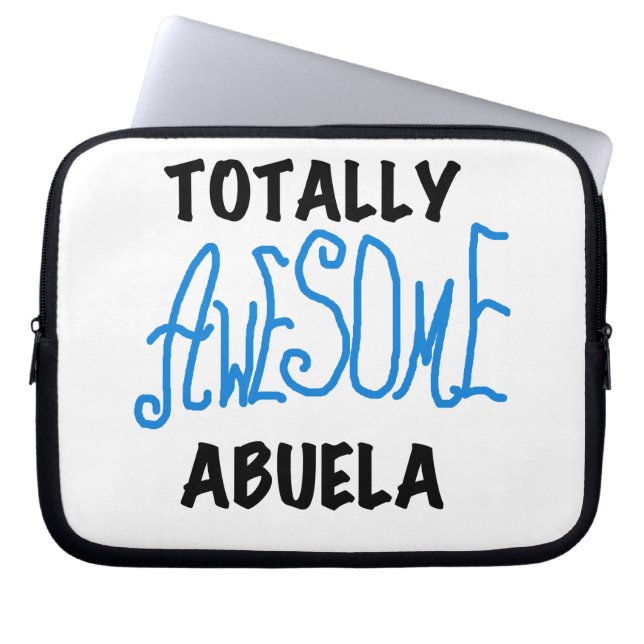 Blue Totally Awesome Abuela Gifts Laptop Sleeve (Front)