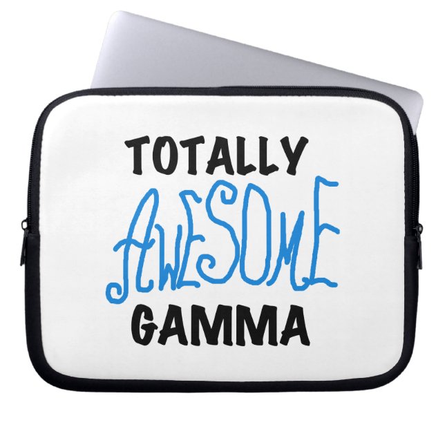 Blue Totally Awesome Gamma Gifts Laptop Sleeve (Front)