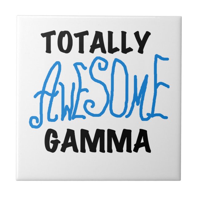 Blue Totally Awesome Gamma Gifts Tile (Front)