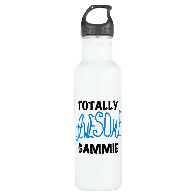Blue Totally Awesome Gammie 710 Ml Water Bottle (Front)