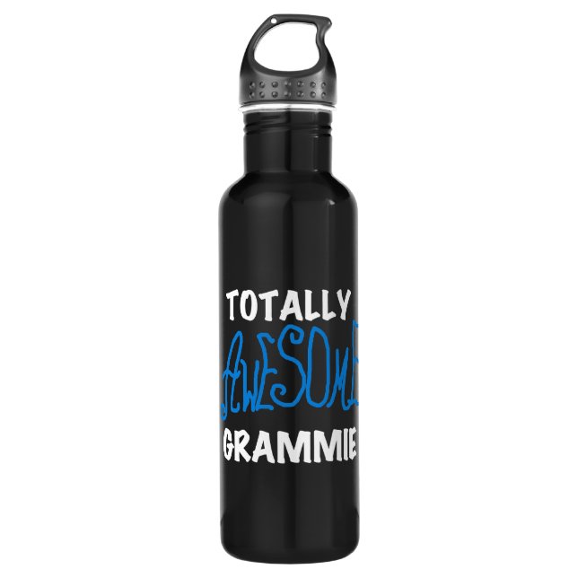 Blue Totally Awesome Grammie 710 Ml Water Bottle (Front)