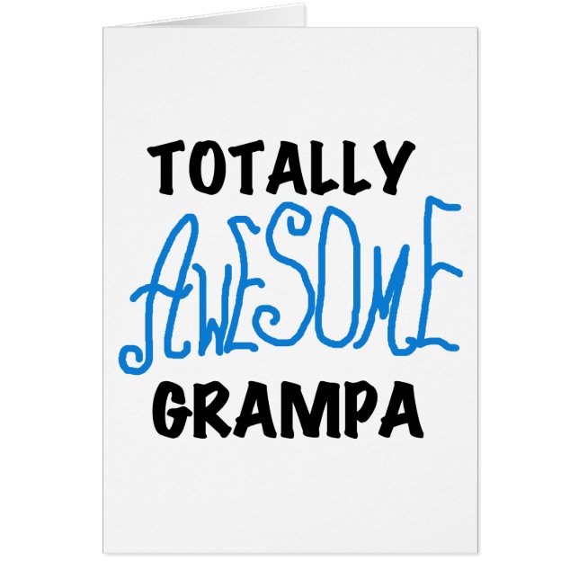 Blue Totally Awesome Grampa T-shirts and Gifts (Front)