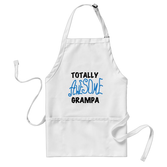 Blue Totally Awesome Grampa T-shirts and Gifts Standard Apron (Front)