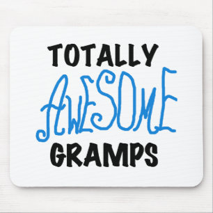Blue Totally Awesome Gramps T-shirts and Gifts Mouse Mat