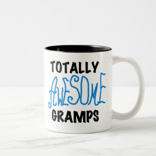 Blue Totally Awesome Gramps T-shirts and Gifts Two-Tone Coffee Mug