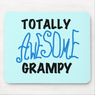 Blue Totally Awesome Grampy Tshirts and Gifts Mouse Mat