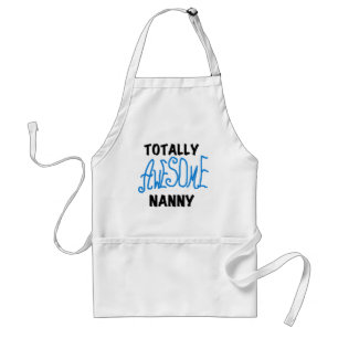 Blue Totally Awesome Nanny T-shirts and Gifts Standard Apron