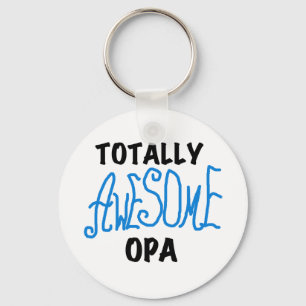 Blue Totally Awesome Opa T-shirts and Gifts Key Ring