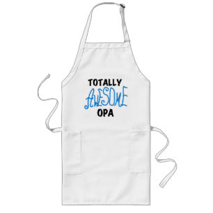 Blue Totally Awesome Opa T-shirts and Gifts Long Apron