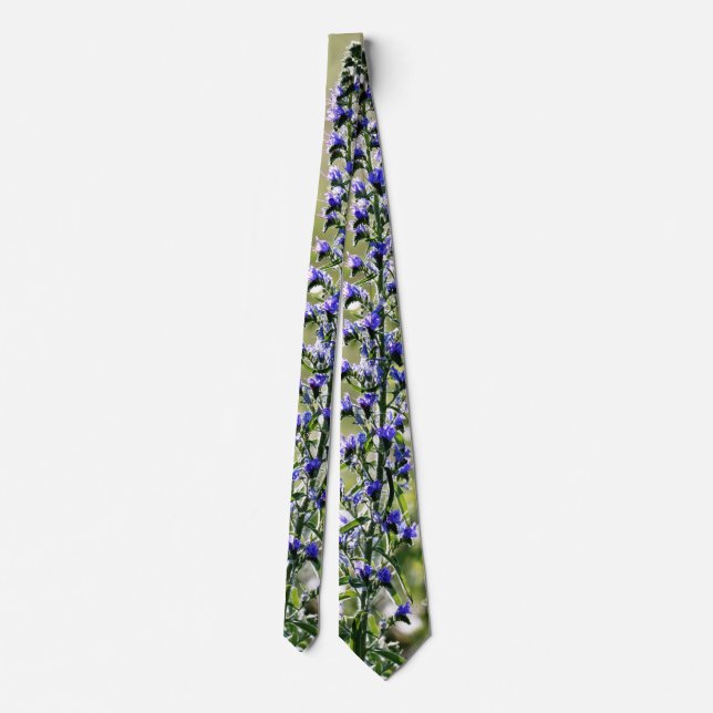 Blue tower flower tie (Back)
