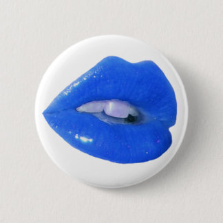Blue Toxic Kiss 6 Cm Round Badge