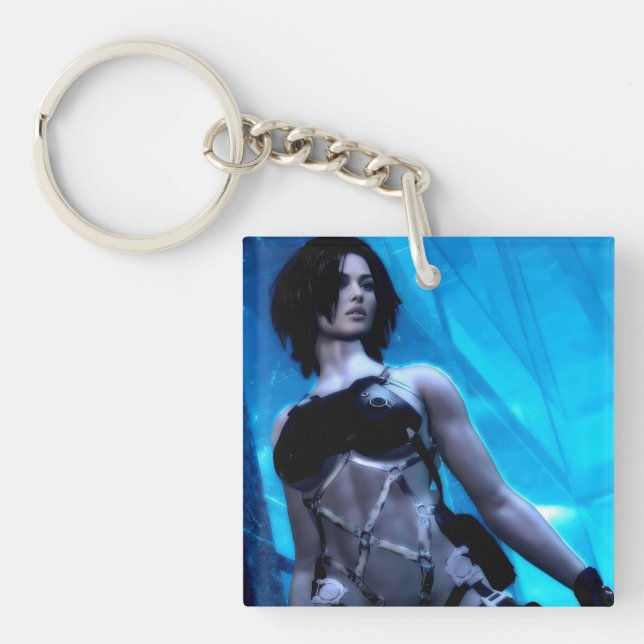 Blue Toxin acrylic keychain (Front)