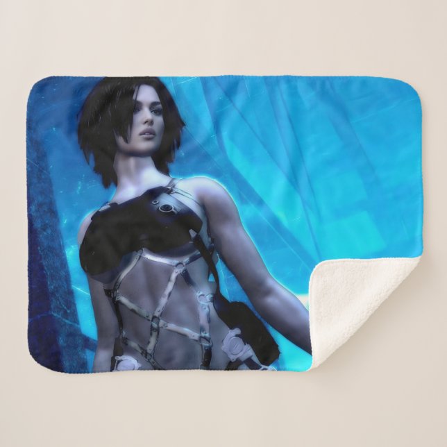 Blue Toxin sherpa blanket (Front (Horizontal))