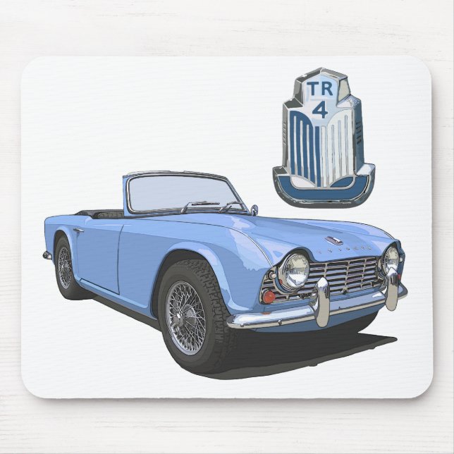 Blue TR4 Mouse Mat (Front)