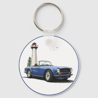 Blue TR6 Key Ring