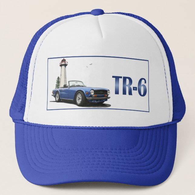 Blue TR6 Trucker Hat (Front)