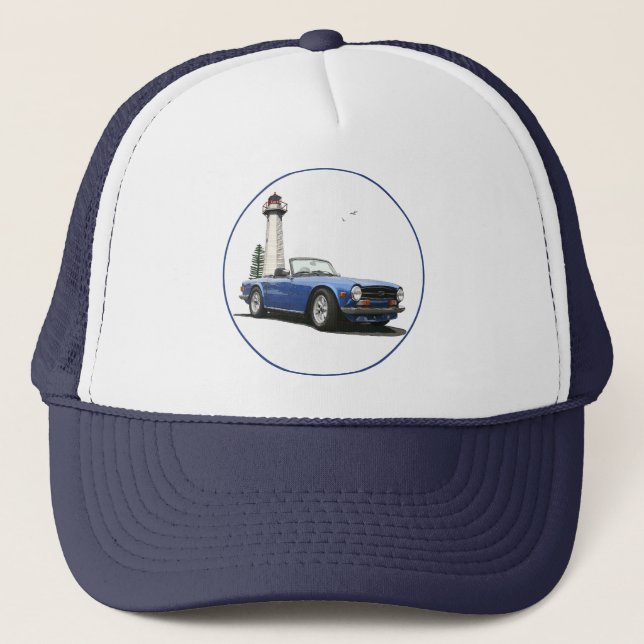Blue TR6 Trucker Hat (Front)