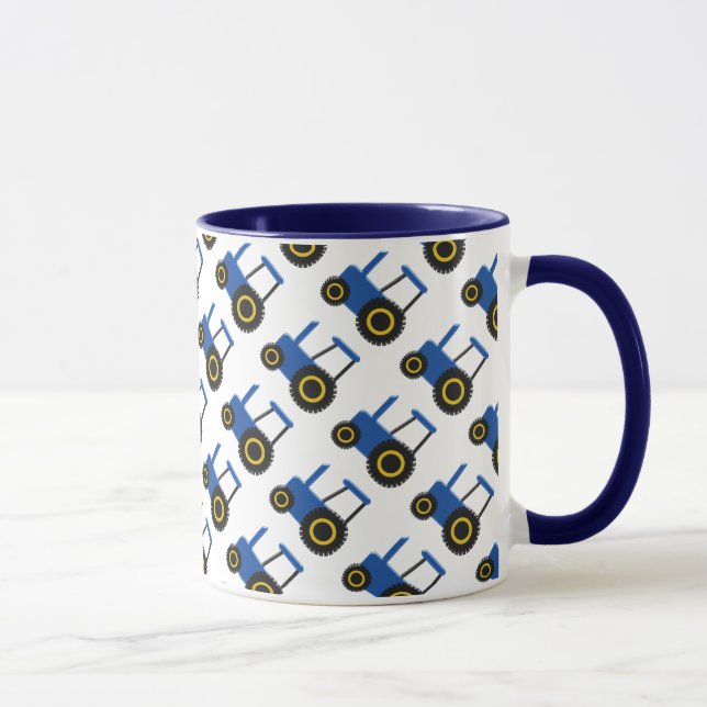 Blue Tractor Design Mug (Right)