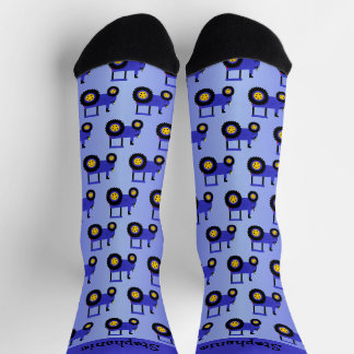 Blue Tractor Design Personalised Socks