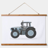 Blue Tractor Kids Room Decor